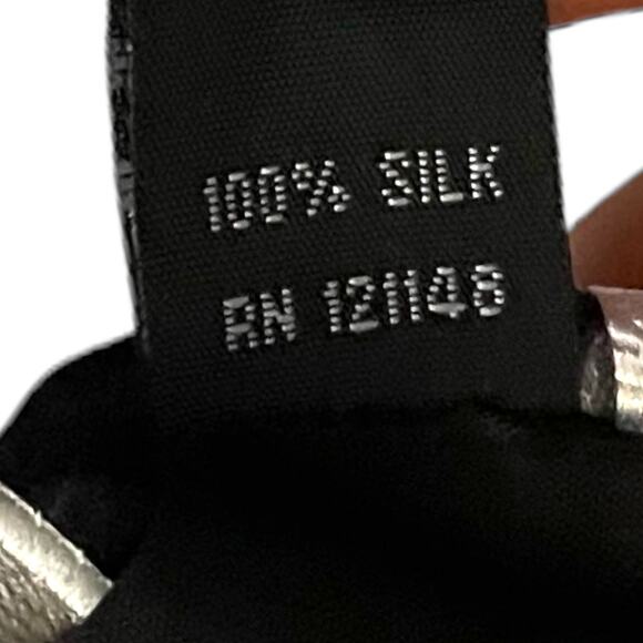 3x15 Men's Black, White, and Grey Striped Tie - Picture 5 of 6